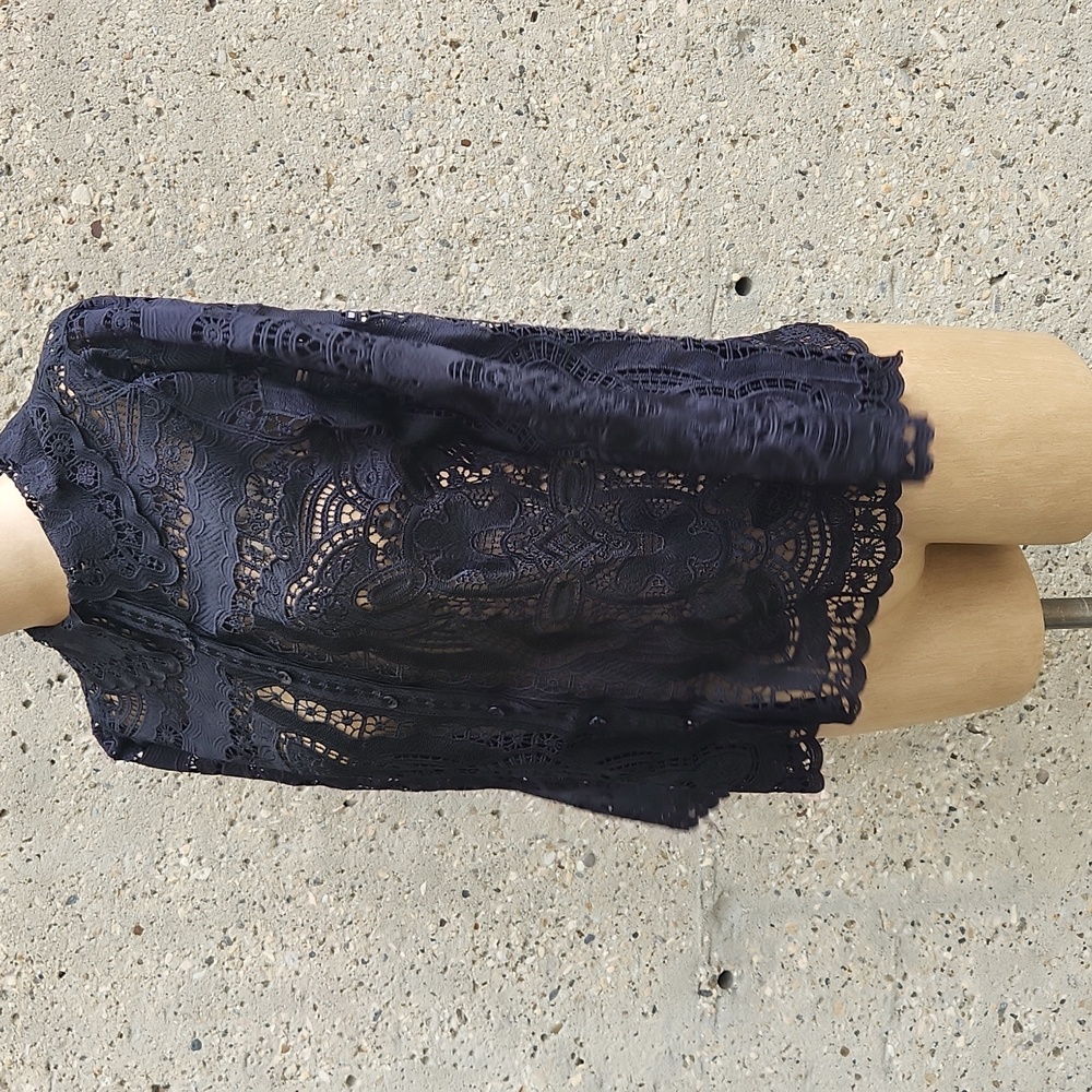 Joie black lace blouse - Picture 8 of 12